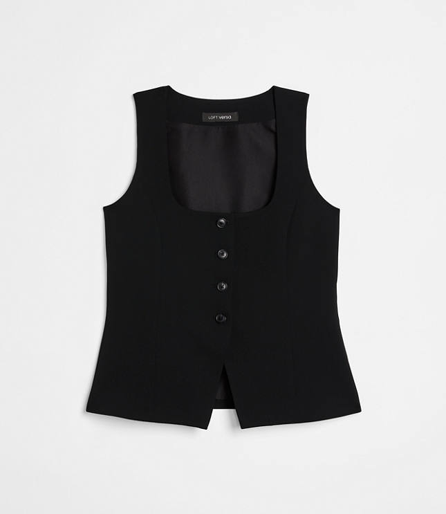 Petite LOFT Versa Crepe Drape Tank Vest