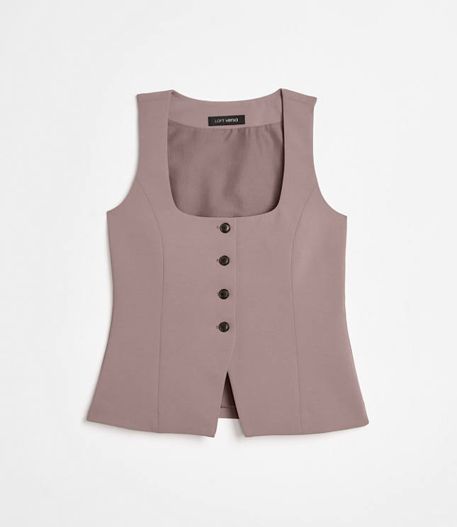 Petite LOFT Versa Crepe Drape Tank Vest