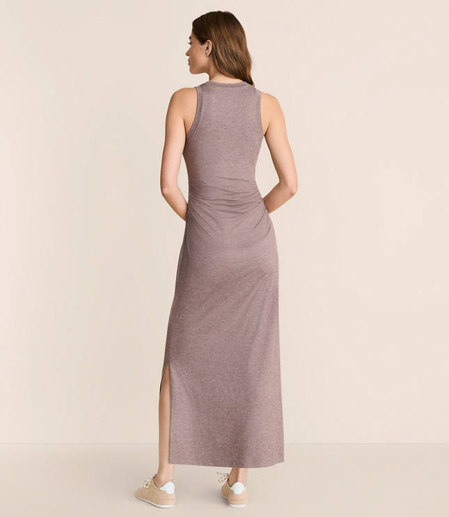 Petite Lou & Grey Heathered Brushedsoft Ruched Tank Midi Dress