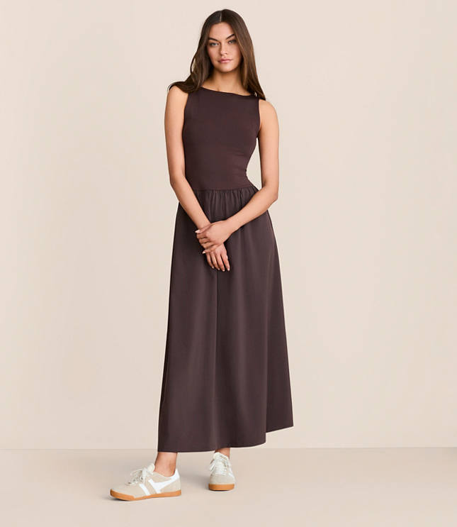 Petite Lou & Grey Wanderweave Mixed Media Maxi Pocket Dress