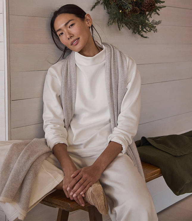 Haven Well Within Soft-Brushed Fleece Funnel Neck Pullover