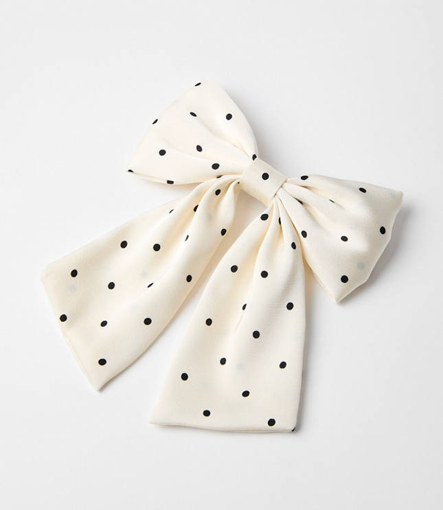 Polka Dot Bow Barrette
