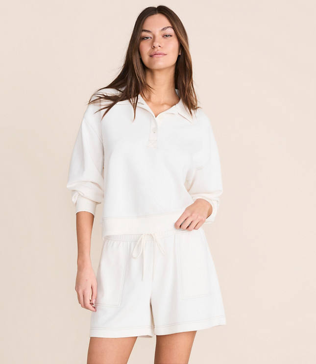 Petite Lou & Grey Terrysoft Polo Top