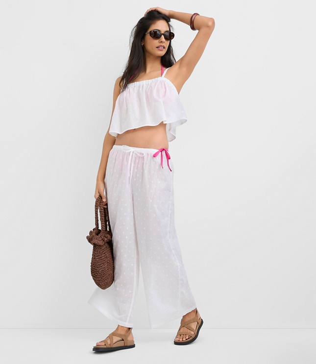 LOFT Beach Clip Dot Pants