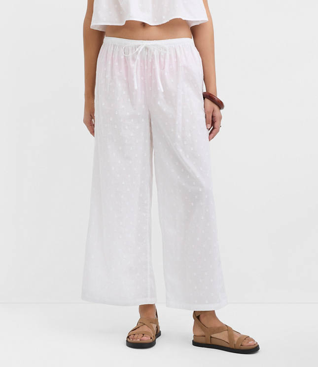 LOFT Beach Clip Dot Pants