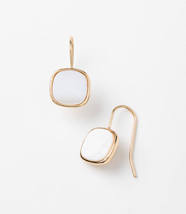 Mother Of Pearl Square Earrings