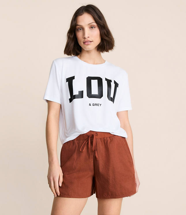 Petite Lou & Grey Washed Twill Shorts