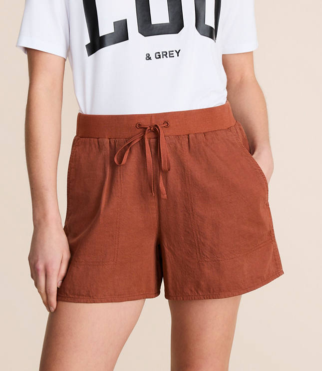 Petite Lou & Grey Washed Twill Shorts