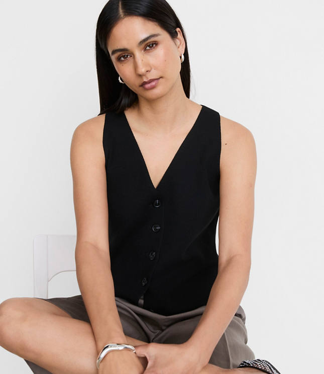 Petite LOFT Versa Sweater Vest Top carousel Product Image 2