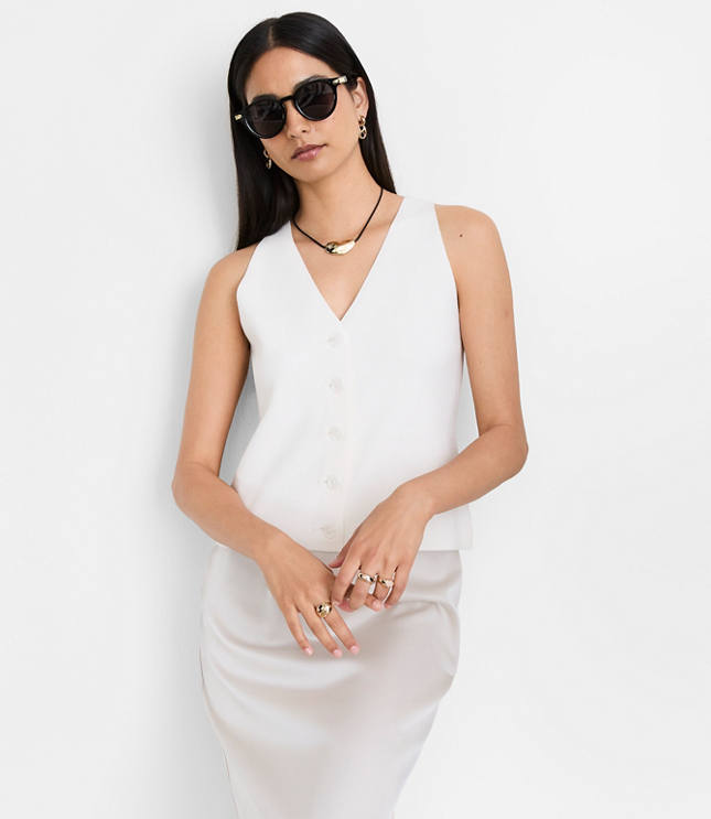 Petite LOFT Versa Sweater Vest Top carousel Product Image 2
