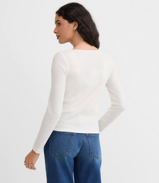 Ruffle Ribbed Cardigan