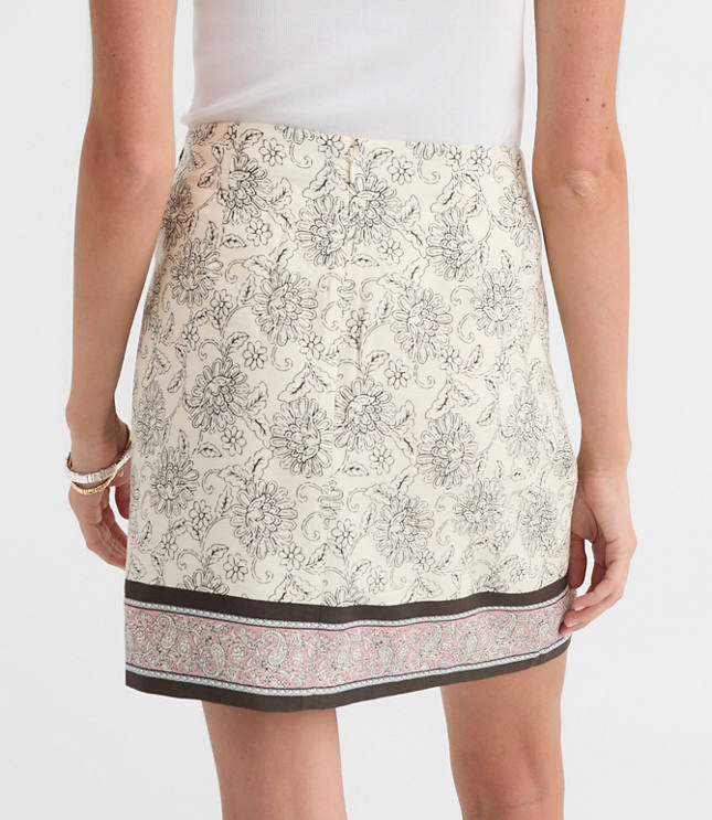 Petite Patchwork Mini Wrap Skirt