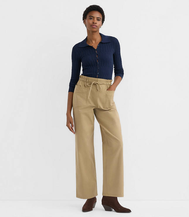 Petite Paperbag Utility Pants