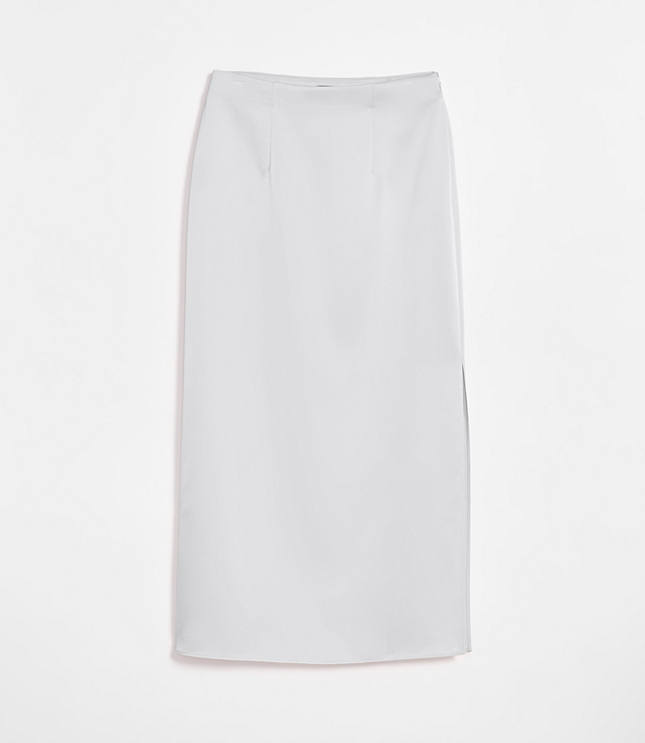 LOFT Versa Satin Column Midi Skirt