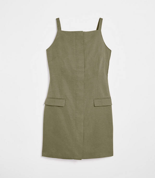 Petite LOFT Versa Pure Spun Apron Mini Pocket Dress