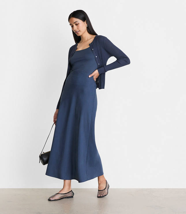 Petite LOFT Versa Pure Spun Bias Maxi Skirt carousel Product Image 1