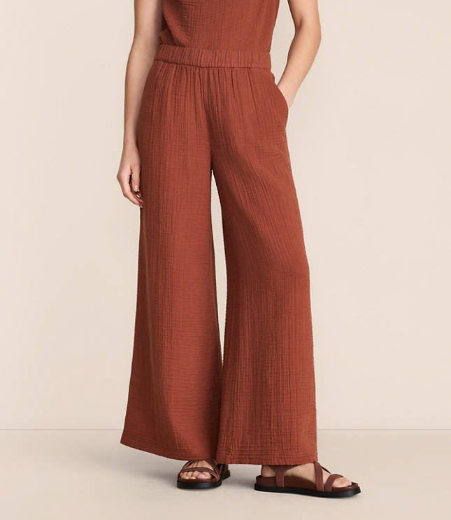 Petite Lou & Grey Triple Cloth Palazzo Pants