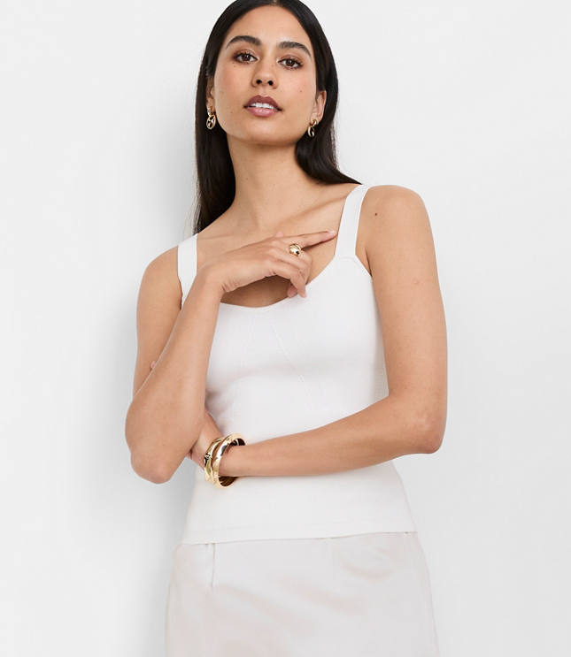 Petite LOFT Versa Bustier Sweater Cami carousel Product Image 2