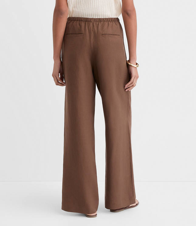 Petite Sawyer Pull On Pants in Linen Blend