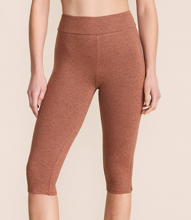 Lou & Grey Heathered Brushedsoft Capri Pants