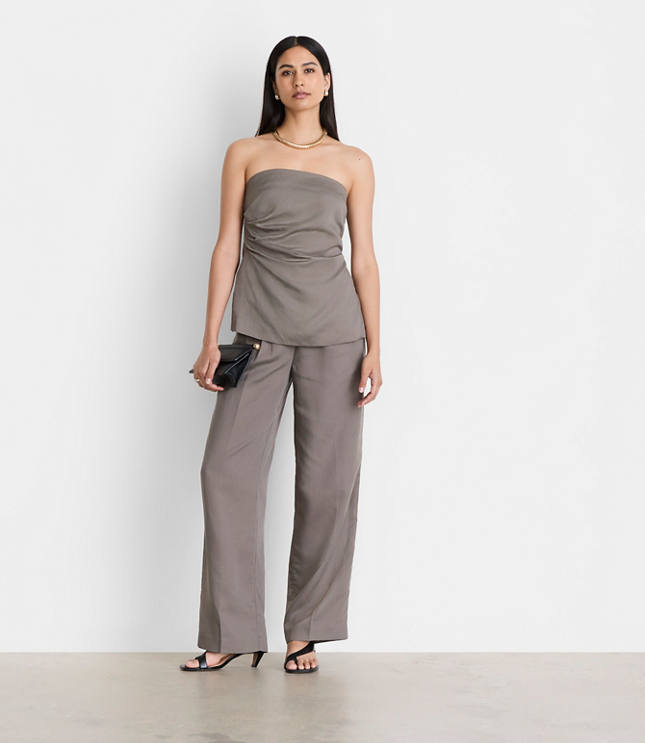 LOFT Versa Luxe Lyocell Linen Straight Pants