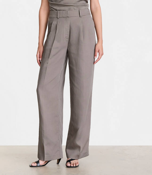 LOFT Versa Luxe Lyocell Linen Straight Pants