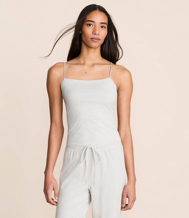 Lou & Grey Heathered Brushedsoft Cord Strap Tank Top