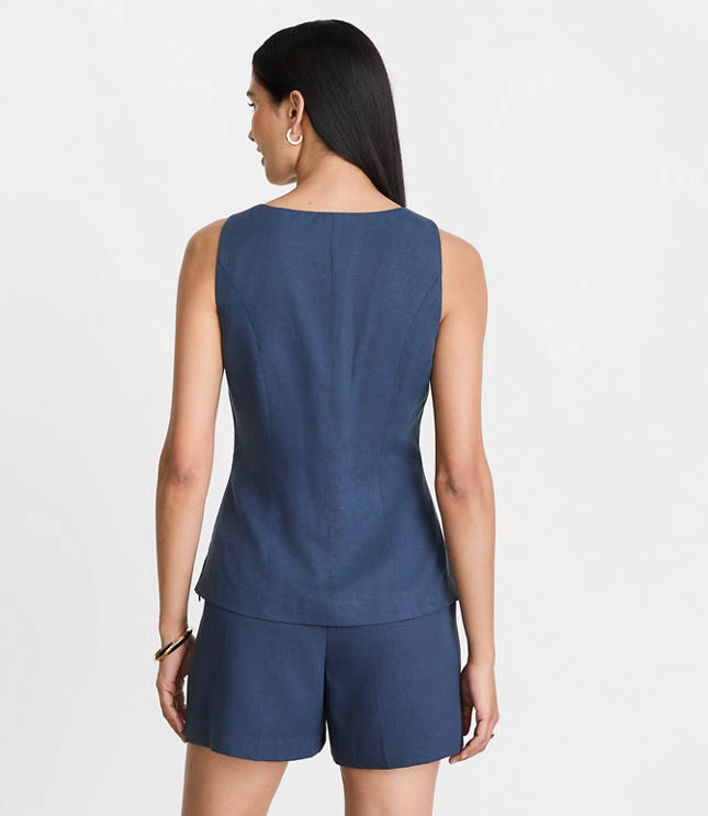 Petite LOFT Versa Pure Spun Tie Front Top carousel Product Image 3