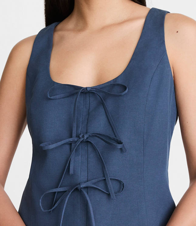 Petite LOFT Versa Pure Spun Tie Front Top carousel Product Image 4