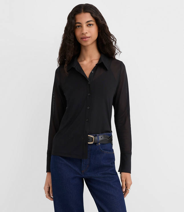 Sheer Mesh Shirt