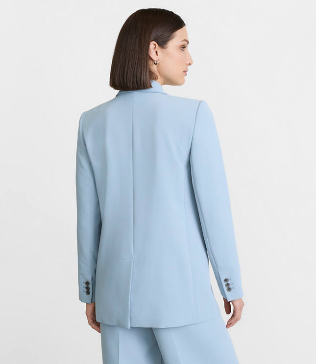 Petite LOFT Versa Crepe Drape Relaxed Blazer