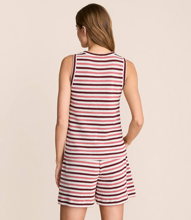 Lou & Grey Striped Crochet Tank Top