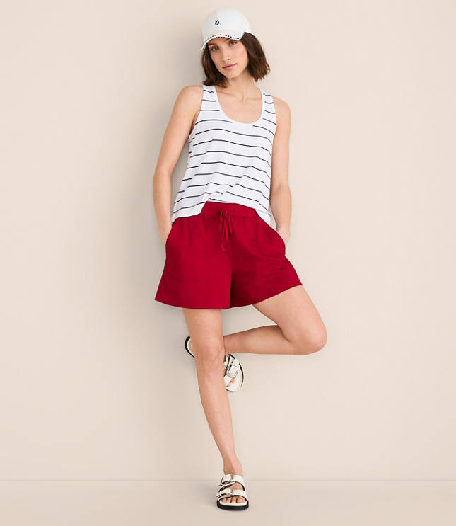 Lou & Grey Striped Essential Modal Scoop Neck Tank Top