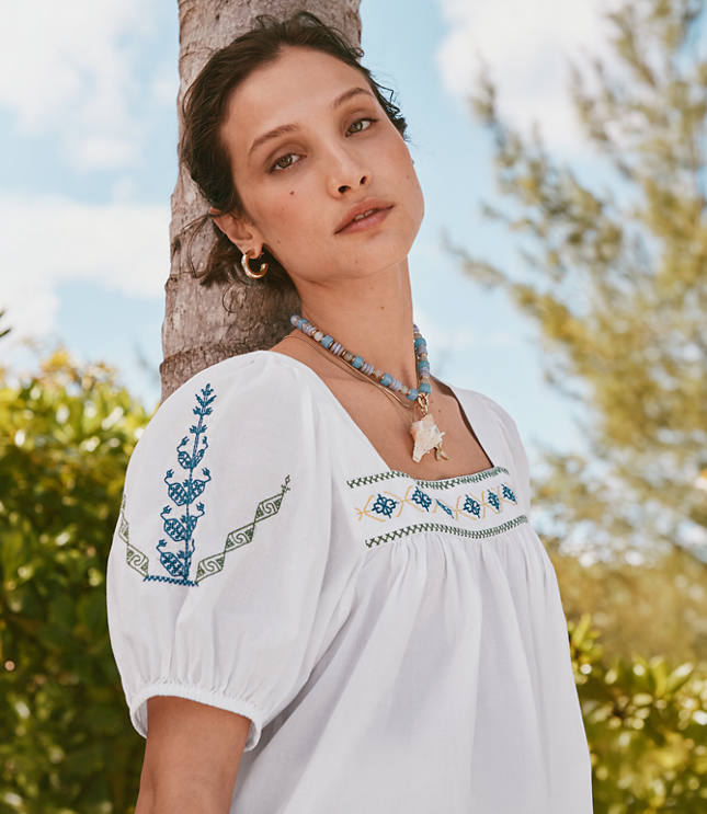 Square Neck Puff Sleeve Top carousel Product Image 1