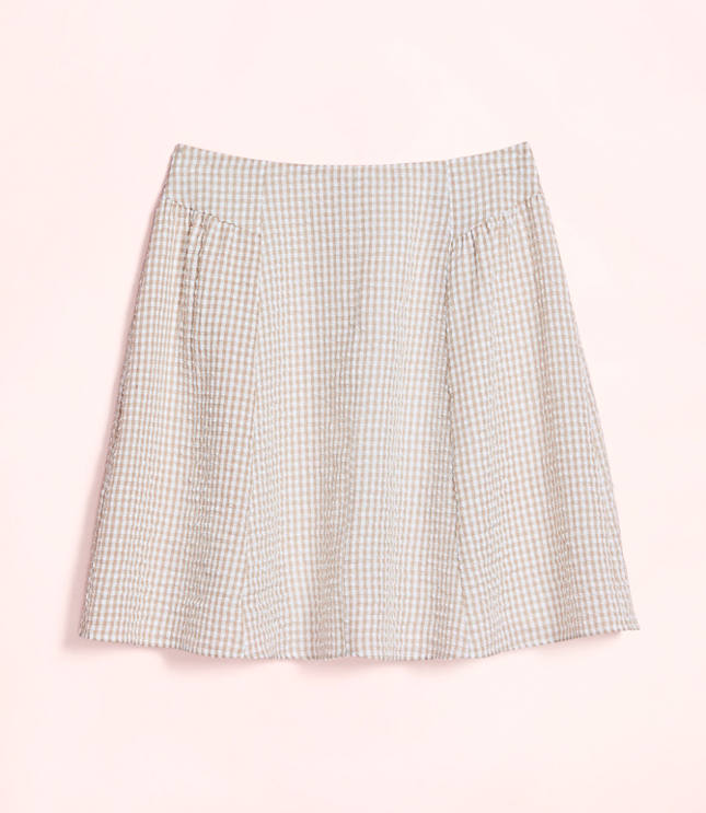 Lately Striped Seersucker Mini Skirt