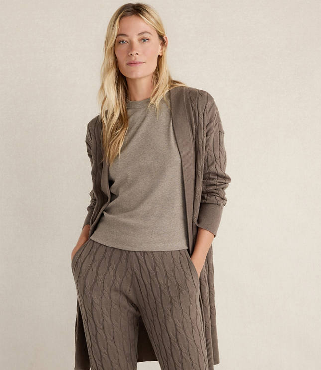 Haven Well Within Organic Cotton Cashmere Cable Cardigan