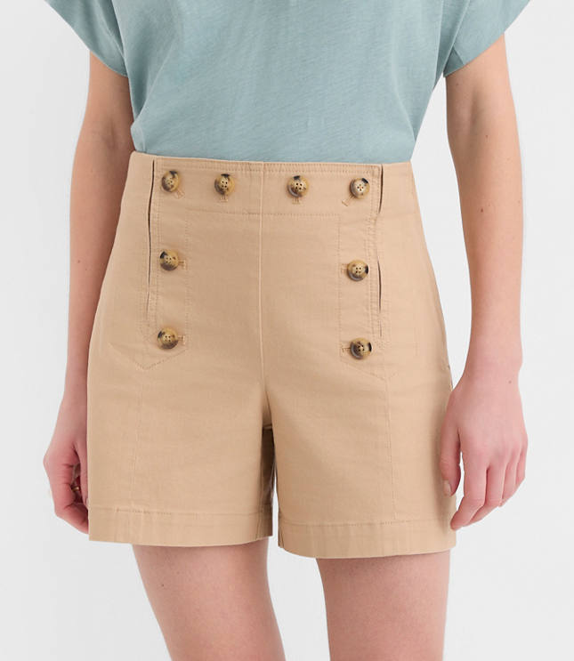 Petite Mariner Shorts in Twill