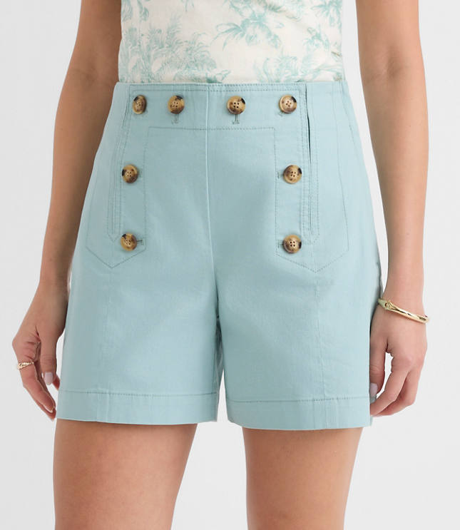 Petite Mariner Shorts in Twill