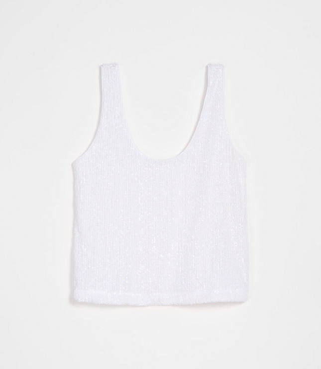Petite LOFT Versa Sequin Tank Top
