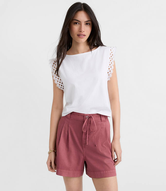 Crochet Trim Modern Wedge Tee