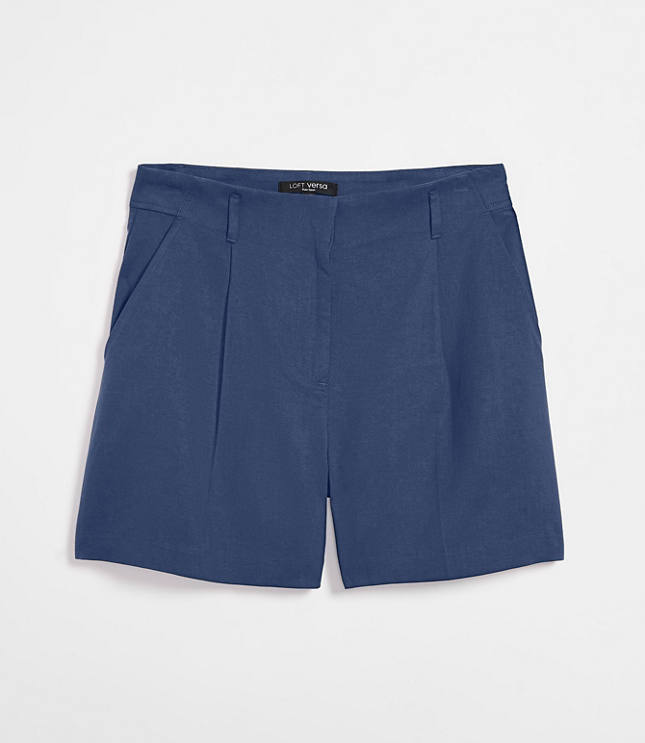 Petite LOFT Versa Pure Spun Pleated Shorts - image 5