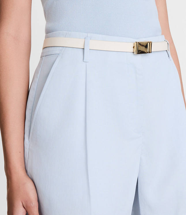 Petite LOFT Versa Pure Spun Pleated Shorts carousel Product Image 4