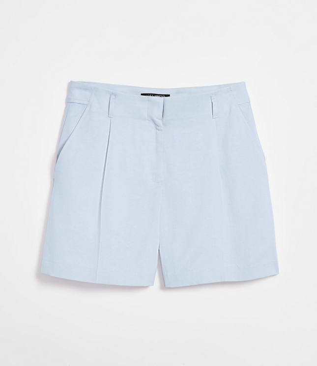 Petite LOFT Versa Pure Spun Pleated Shorts carousel Product Image 5