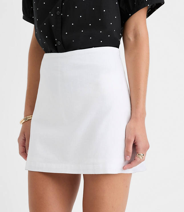 Tall Linen Cotton Modern Mini Skort