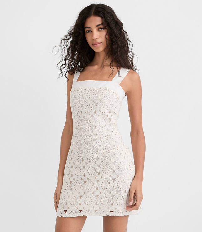 Petite Crochet Tank Mini Dress