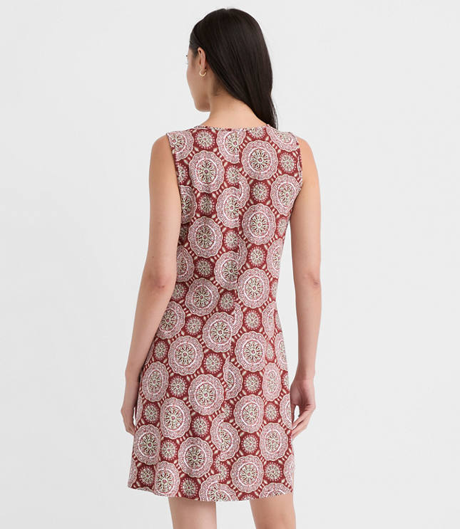 Petite Tiled Pintucked Bow Mini Pocket Dress