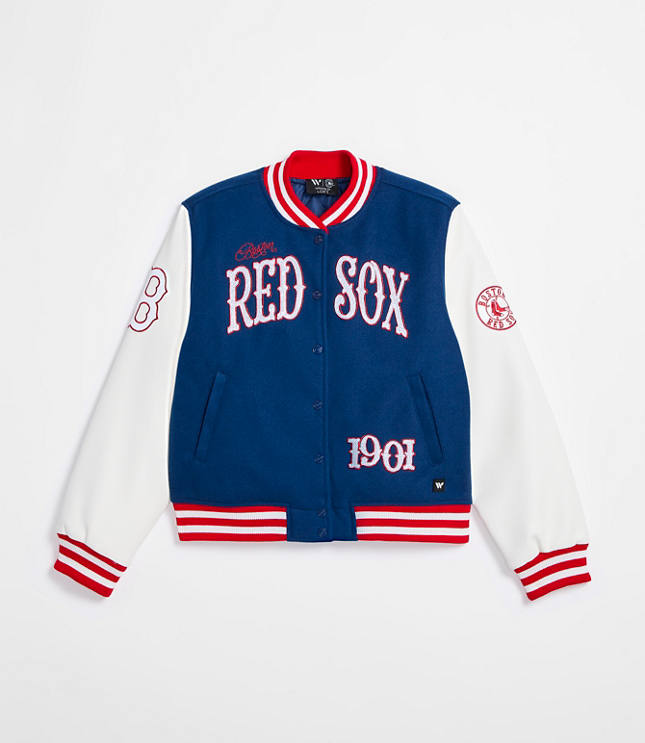 Wild Collective Red Sox Varsity Jacket