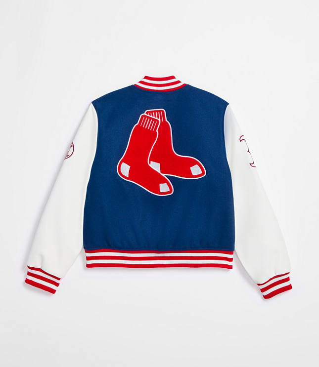 Wild Collective Red Sox Varsity Jacket
