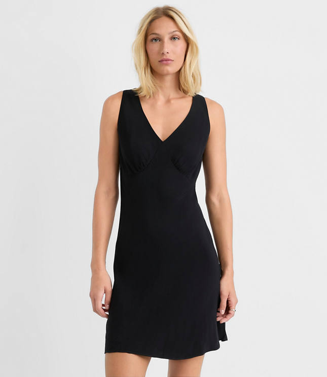 Petite V-Neck Mini Dress