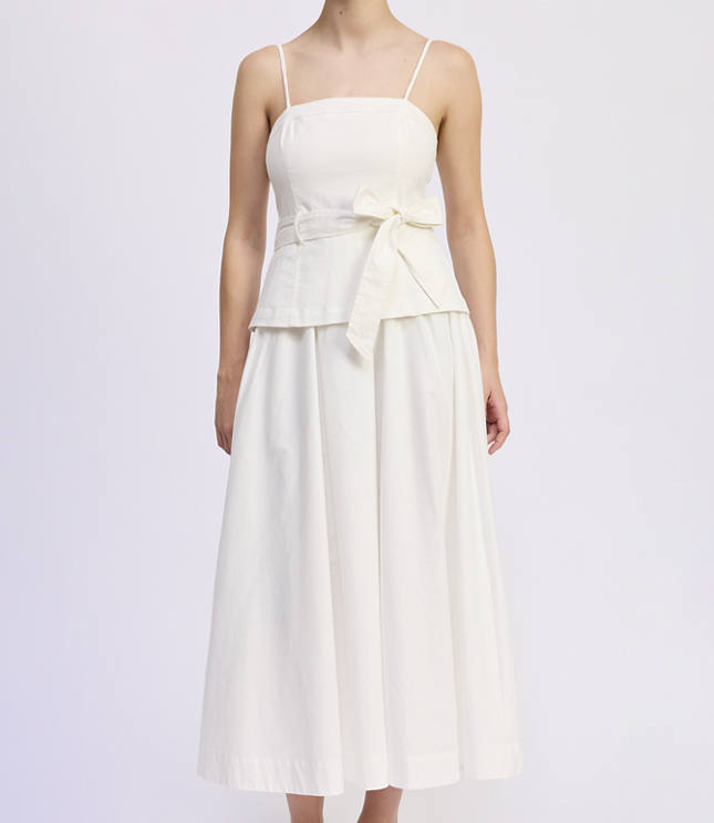 En Saison Samantha Mixed Media Midi Dress